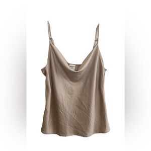 satin taupe/cream camisole top